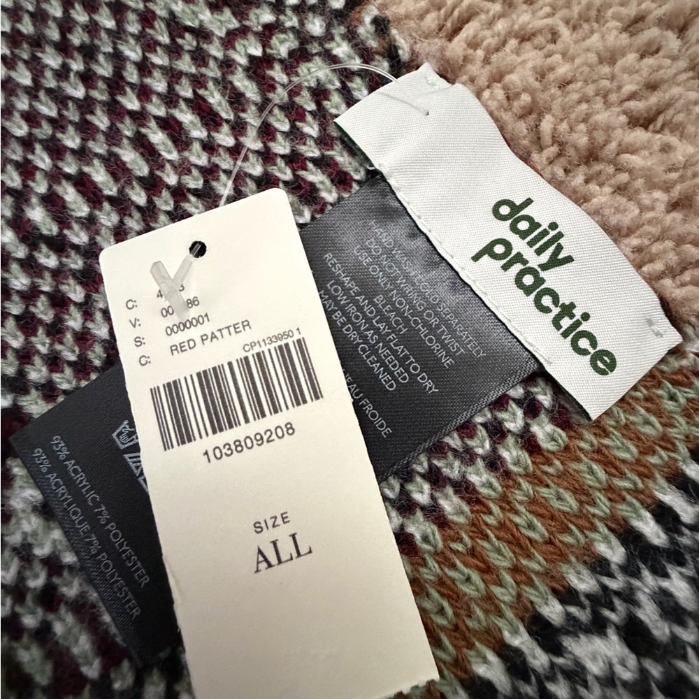NWT new Anthropologie Mariel scarf game day football maroon green - Picture 5 of 15
